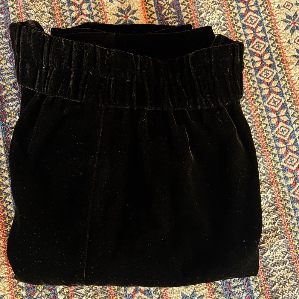 J Crew Elegant Black Women's Velvet Skirt Formal Business Casual Size S - Picture 2 of 3